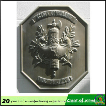 Antik Messing Plating Aluminium Material 70cm Emblem